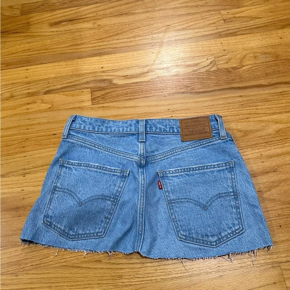 Levi low waist denim mini skirt